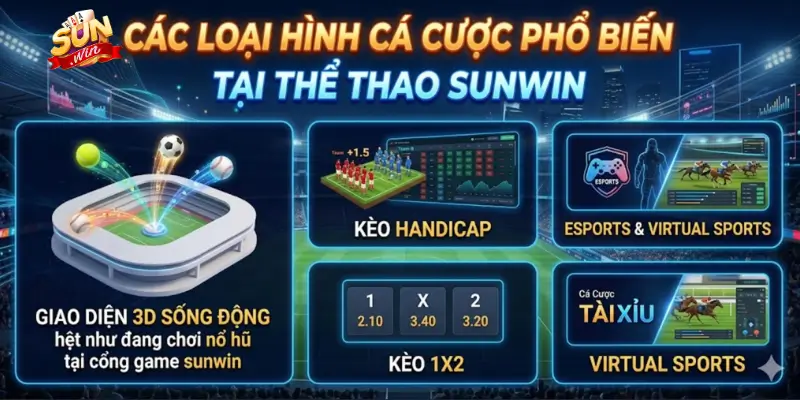 Các Loại Hình Cá Cược Phổ Biến Tại Thể Thao Sunwin