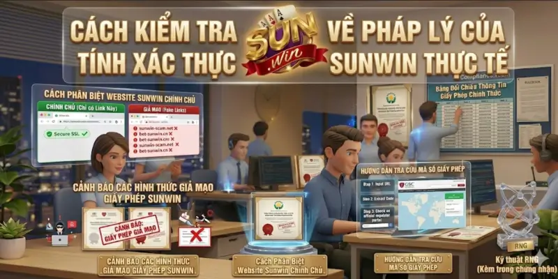 Cách kiểm tra tính xác thực về pháp lý của Sunwin thực tế