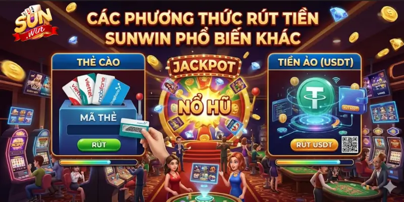 Các phương thức rút tiền Sunwin phổ biến khác