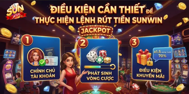Điều kiện cần thiết để thực hiện lệnh rút tiền Sunwin