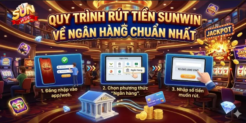 Quy trình rút tiền Sunwin về ngân hàng
